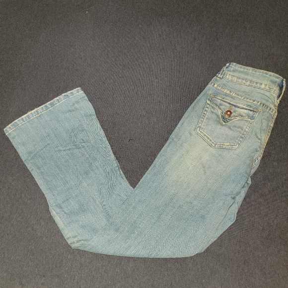 dELiA*s Back Flap Pocket Boot Cut Jean - Size 9/10 - Vintage Light Wash - Picture 7 of 7